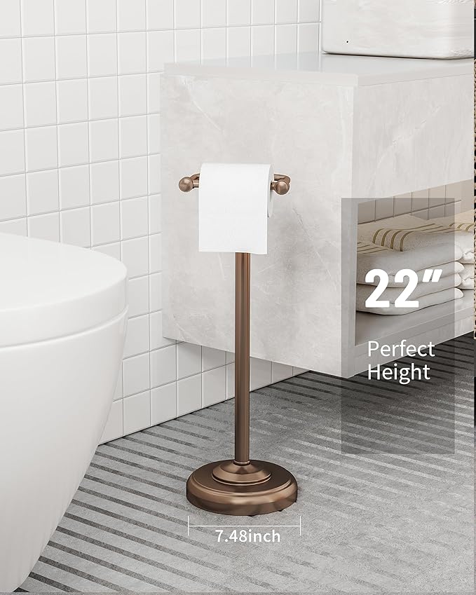Toilet Paper Holder Stand, Bronze Toilet Paper Holder Free Standing, Post - Image 4