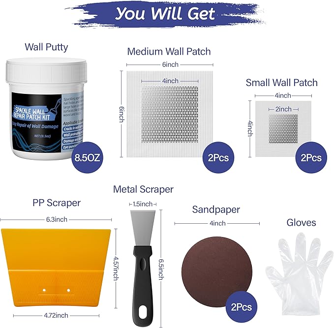 Oriflame Drywall Repair Kit: 8.5 Ounce Spackle Wall Repair - Image 9