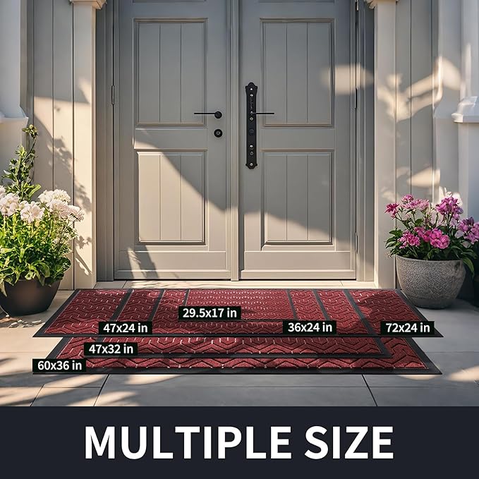 Yimobra Large Door Mat Outside Entrance 47x32, Waterproof Heavy Duty Outdoor - Image 2