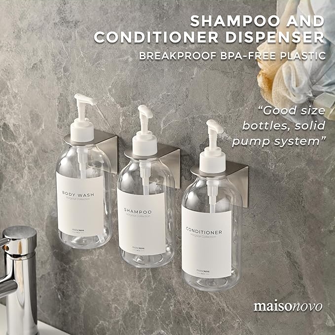 MaisoNovo Shampoo and Conditioner Dispenser - Image 3