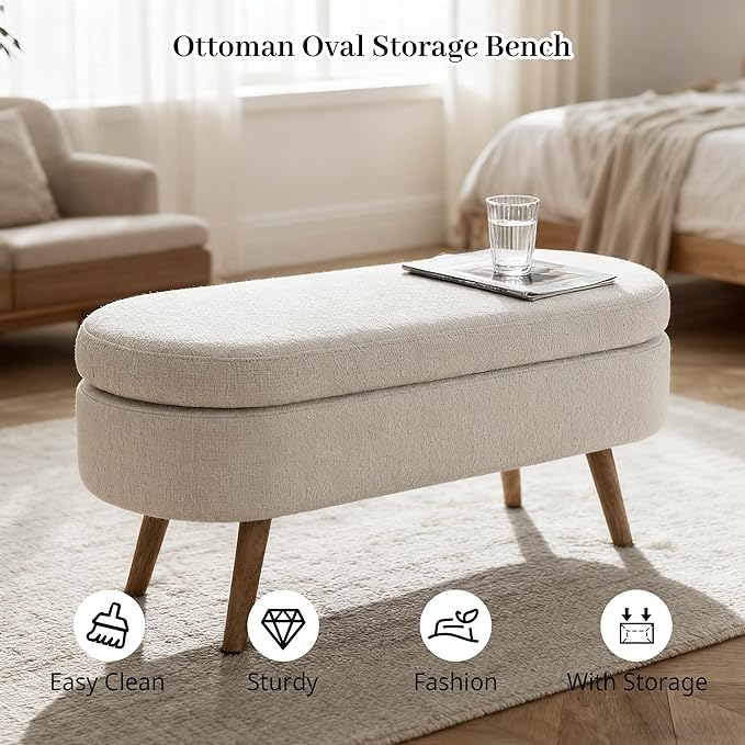 Storage Bench, Upholstered Entryway Benches - Image 4