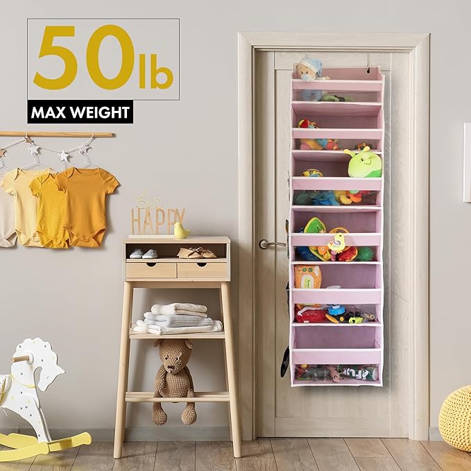 HOMELUX THEORY 2 PC Heavy Duty Over the Door Organizer 55x14x6.7, 6 Large Front - Image 3