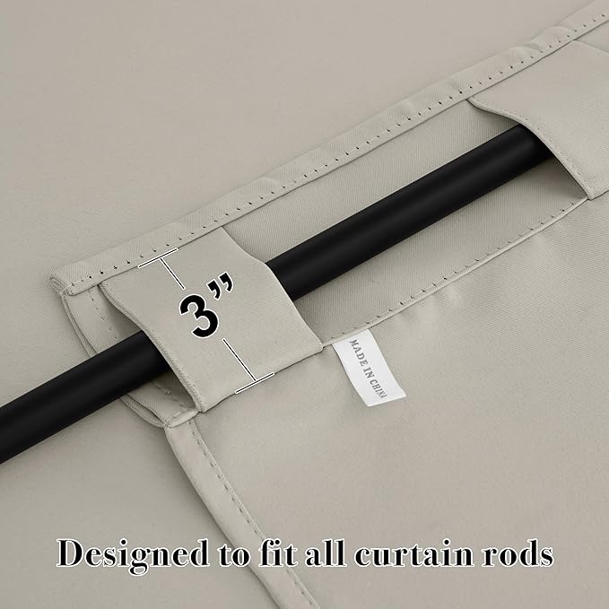 RYB HOME Blackout Curtains for Bedroom, Small Window Shades Thermal Insulating - Image 3