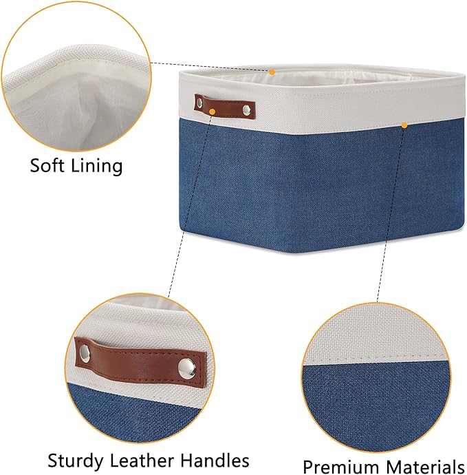 DULLEMELO Fabric Storage Bins, Foldable Storage Baskets - Image 5