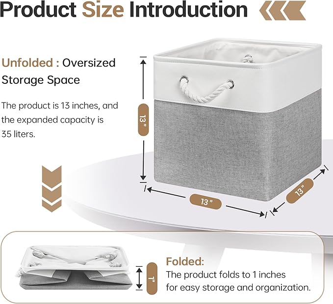 13x13 Inch Cube Storage Bins - Image 6