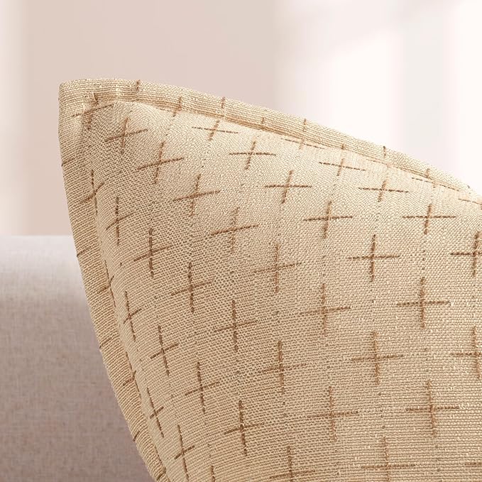 ZWJD Pillow Covers 26x26 Set of 2 Soft Polyester Textured Pillow Covers - Image 2