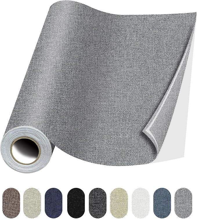 Fabric Repair Patches, 35X79 Inch Linen Repair Tape Self-Adhesive Fabric by Lifeshoon