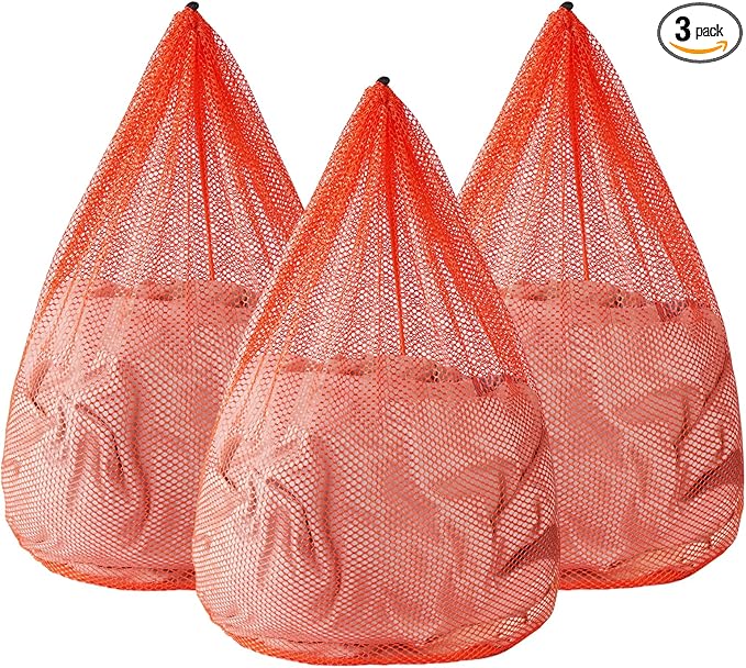 3Pcs Mesh Laundry Bags Washing Machine Mesh Wash Bags Jumbo by OKAKA