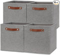 Temary 12x12 Storage Cube Bins 4 Pack Fabric Storage Cubes Storage Bins by TEMARY