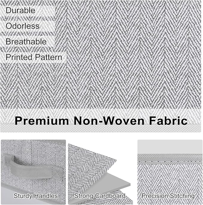 WUIKE Closet Organizers and Storage, Trapezoid Storage Bins, Fabric Closet Bins - Image 5