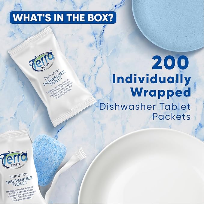 Individually Wrapped Dishwasher Tablets | Dishwasher Detergent | Dish Soap Pods - Image 3