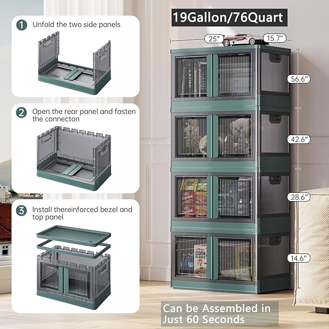 19Gal Collapsible Storage Bins - Image 3