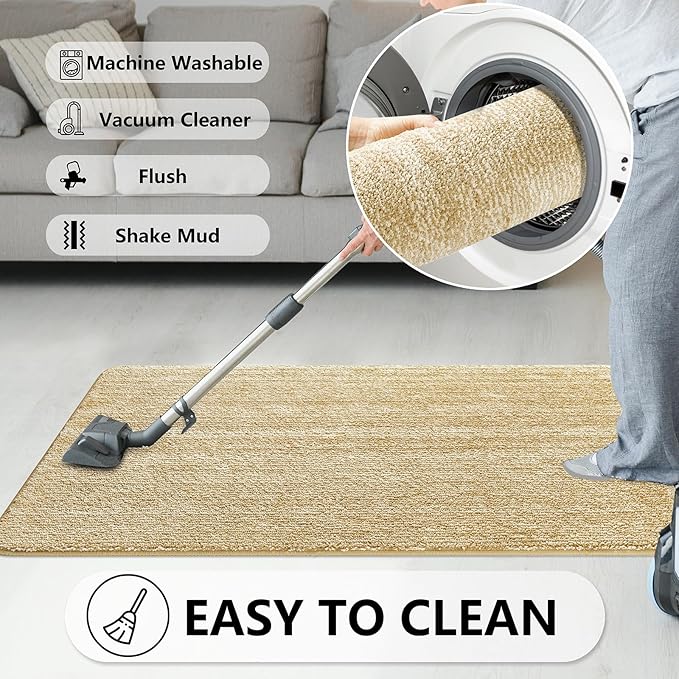 REFETONE Indoor Doormat, Front Door Mat 24"x36" Absorbent Rubber Backing Non - Image 6