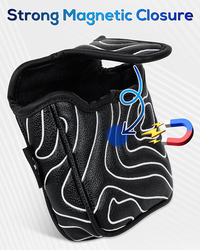 Big Teeth Golf Club Covers Full Set Driver Headcover Fairway Wood Hybrid Golf - Image 8