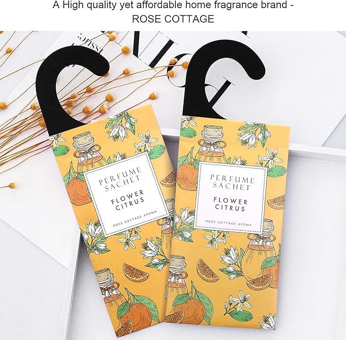ROSE COTTAGE Large 12 Packs Flower Citrus Hanging Closet Air Freshener Scented - Image 5