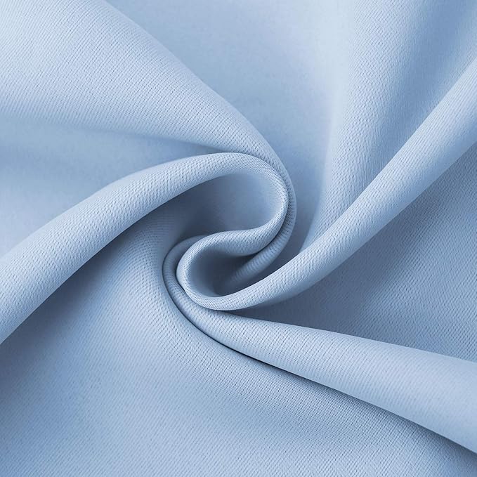 BGment Baby Blue Room Darkening Curtains - Image 7