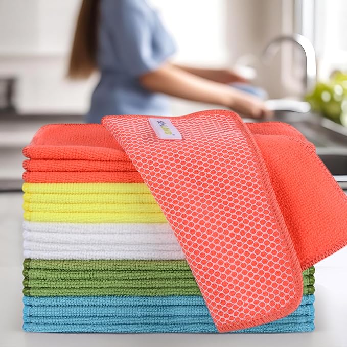 SINLAND Microfiber Dish Cloth for Washing Dishes Dish Rags Best Kitchen - Image 7