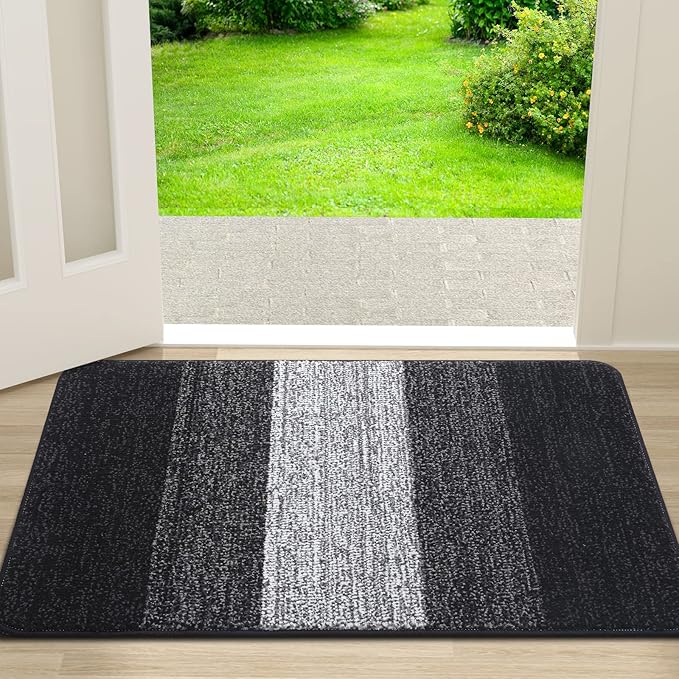 Kitinjoy Indoor Outdoor Door Mat, 30x17 Non-Slip Absorbent Dirt Trapper by Kitinjoy