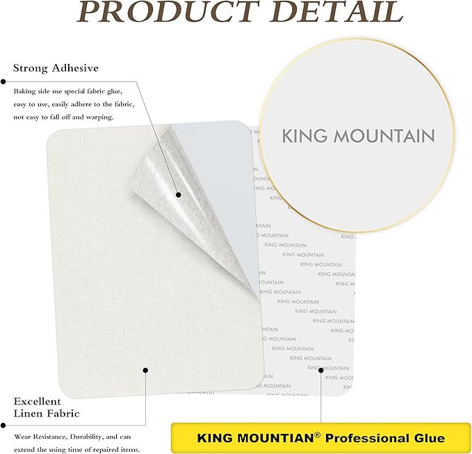 Fine Linen Repair Patches, Self-Adhesive Linen Fabric Patches, 12X40 inch Extra - Image 3