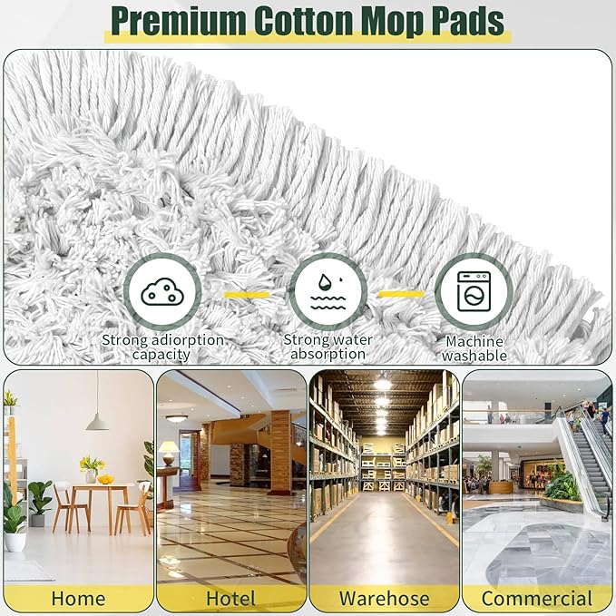 24" Commercial Dust Mop for Floor Cleaning, Heavy Duty Large Mop - Image 5