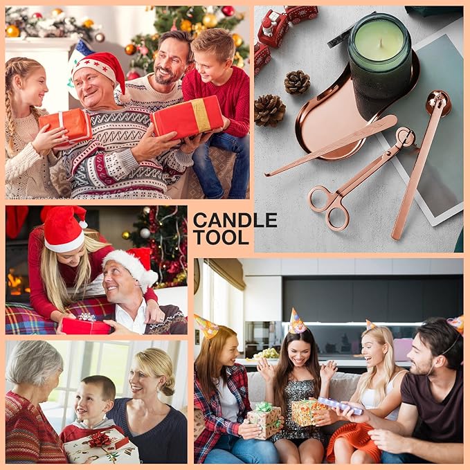 PATOISE 4 in 1 Candle Accessory Set, Candle Wick Trimmer Cutter Mini, Candle - Image 8