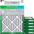Filterbuy 24x30x2 Air Filter MERV 8 Dust Defense Replacement, Electrostatic by Filterbuy