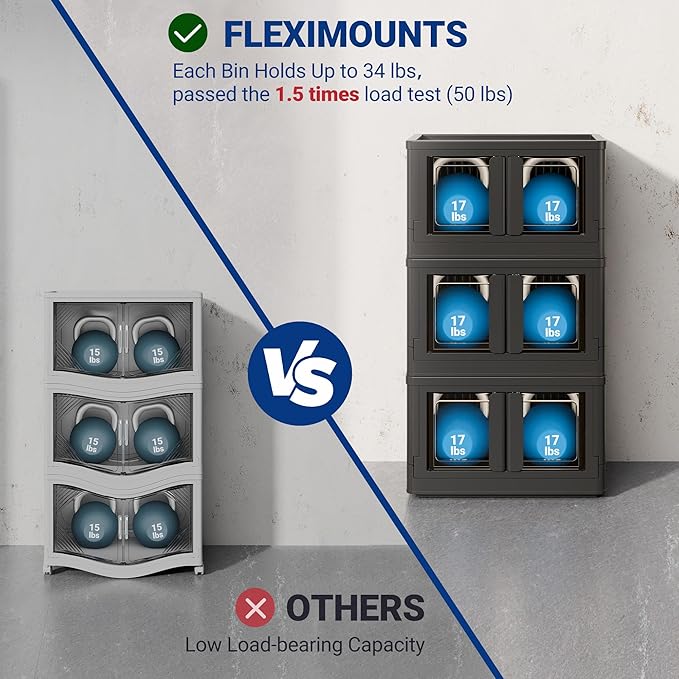 FLEXIMOUNTS 75 QT Stackable Storage Bins - Image 3