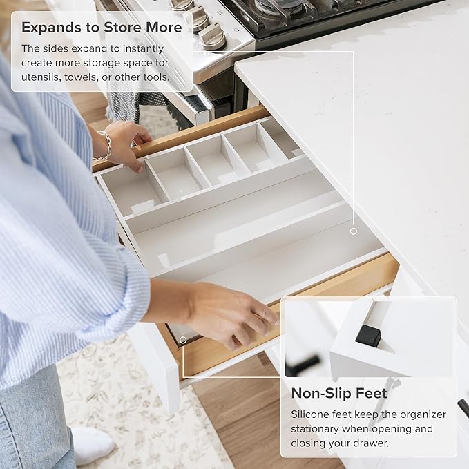 KitchenEdge Adjustable Kitchen Drawer Organizer - Image 5