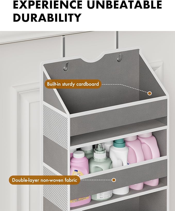 Over The Door Organizer Storage - 50lb Heavy Duty 6 Shelf Over Door Organizer - Image 4