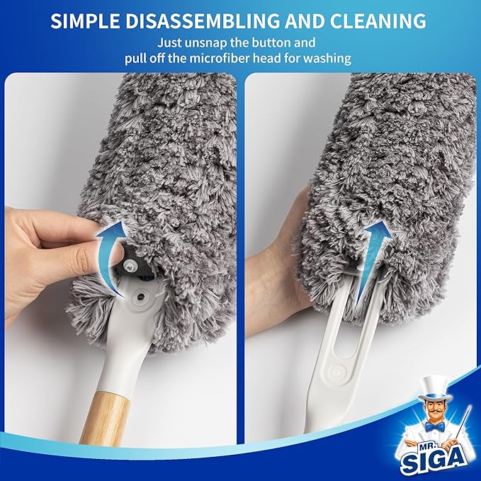 MR.SIGA Lint Free Microfiber Duster, Washable and Reusable Duster - Image 6