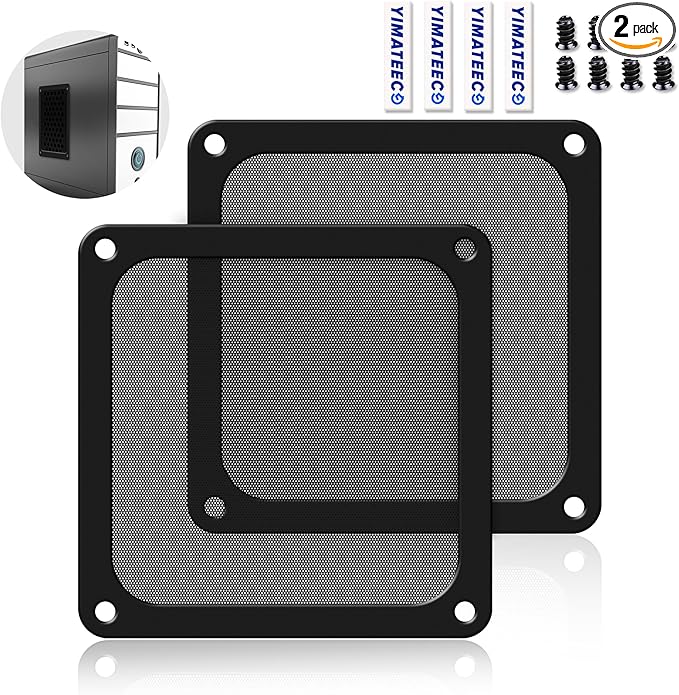 Dust Filter PC 140mm for Computer Cooler Fan/PSU/Routers PVC 50 Mesh, Magnetic by YIMATEECO