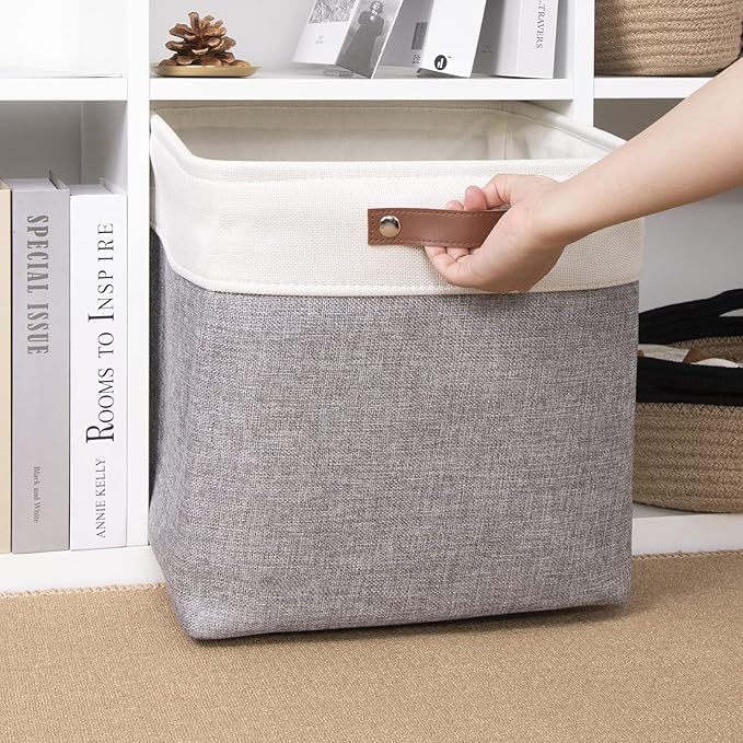 DULLEMELO Cube Basket for Storage, Collapsible Fabric Cube for Organizing - Image 5