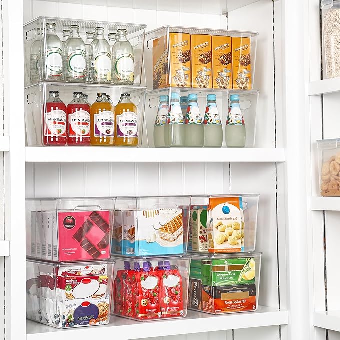Vtopmart 8 Pack Clear Stackable Storage Bins - Image 4