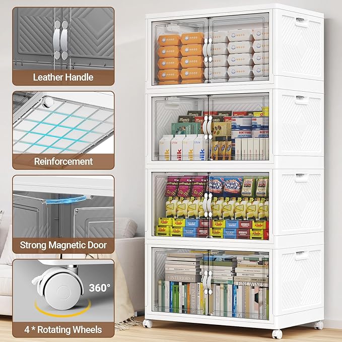 BROVIEW 300QT Extra Large Stackable Storage Bins, 75Gal Clear Plastic Closet - Image 5