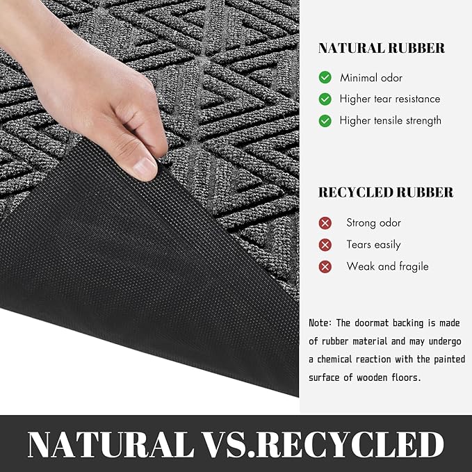 Yimobra Large Door Mat 47x24, All-Weather Waterproof Non-Slip Welcome Matt - Image 5