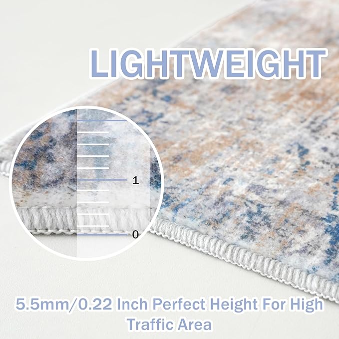 IOHOUZE Abstract Area Rugs 6x9 Ft Washable Rugs - Image 5