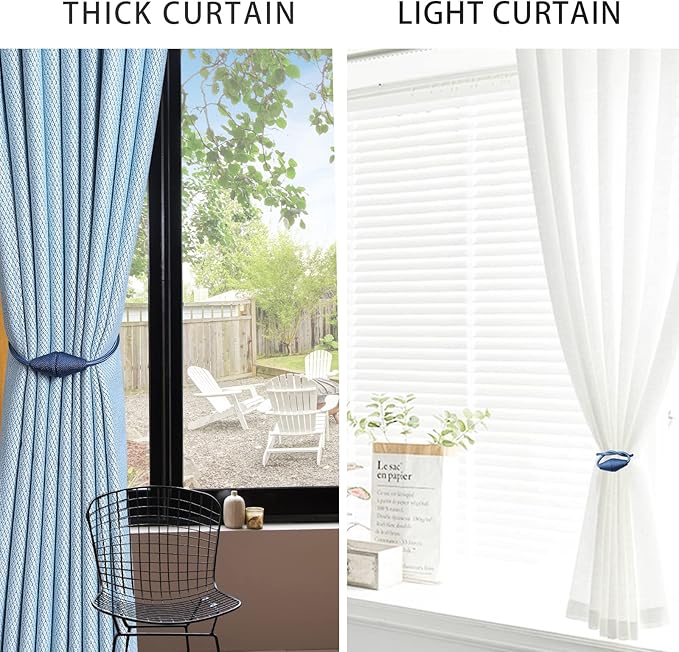 2 PCS Magnetic Curtain Tiebacks, European Style Convenient Drape Tie Backs - Image 7