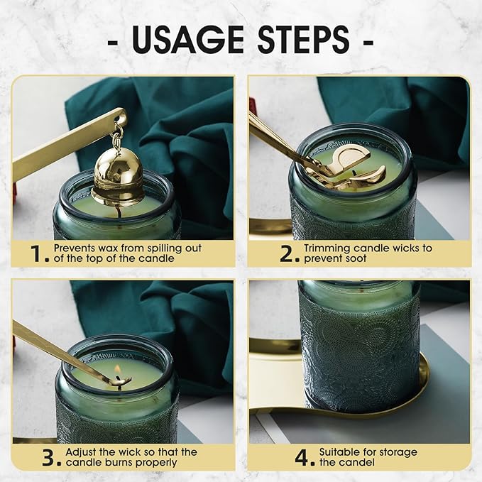 PATOISE 3 in 1 Candle Accessory Set, Candle Wick Trimmer Cutter Mini, Candle - Image 7