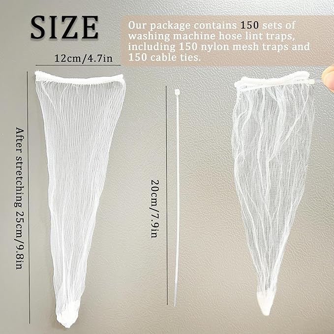 150 Pack Lint Traps for Washing Machine Hose - Image 5