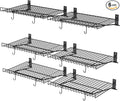 6 Pack Foldable Wall Shelf, Wall Mounted Garage Storage Shelves, Heavy Duty by Riciakik