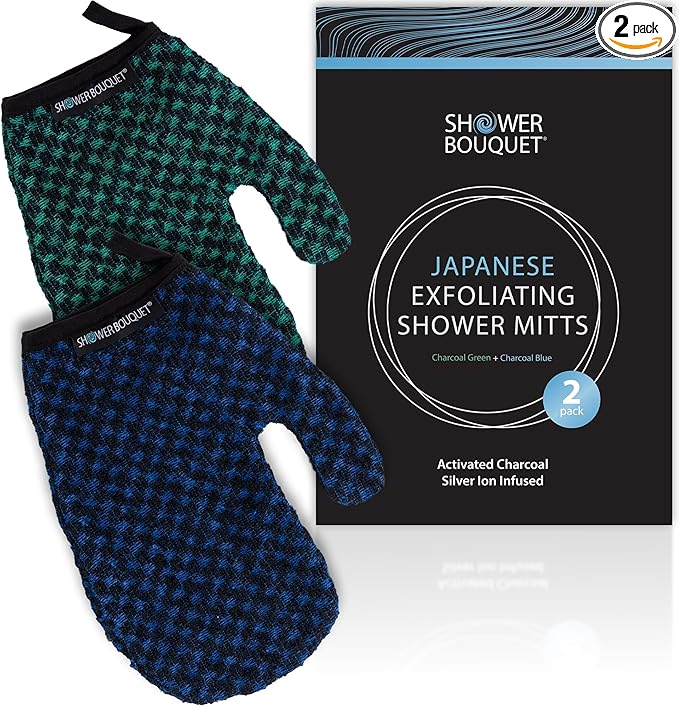 Japanese Exfoliating Mitt 2-Pack by ShowerBouquet%C2%AE