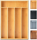 Silverware Organizer, 10 Inch Utensil Organizer Kitchen Drawer Organizer Bamboo by Sunbreath