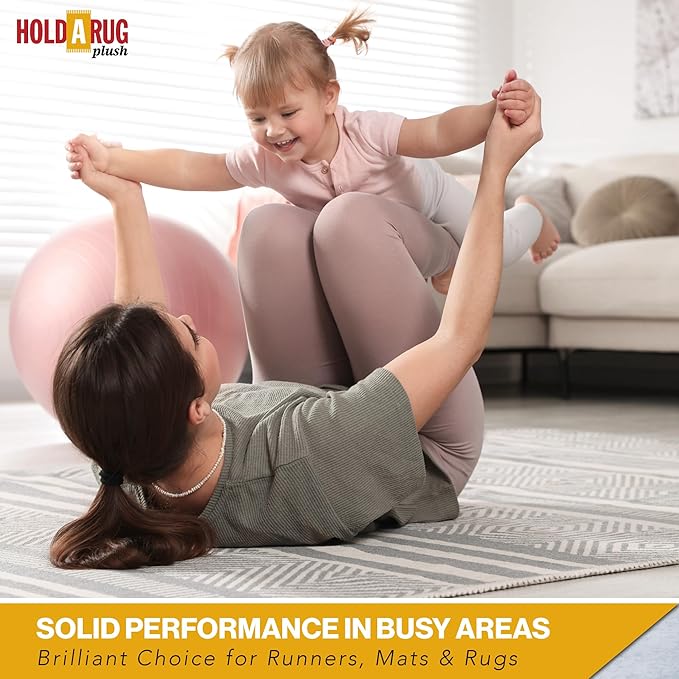 Hold-a-Rug Plush 2'6 x 12' Nonskid, Nonslip Rug Pad, Reversible Gripper - Image 6