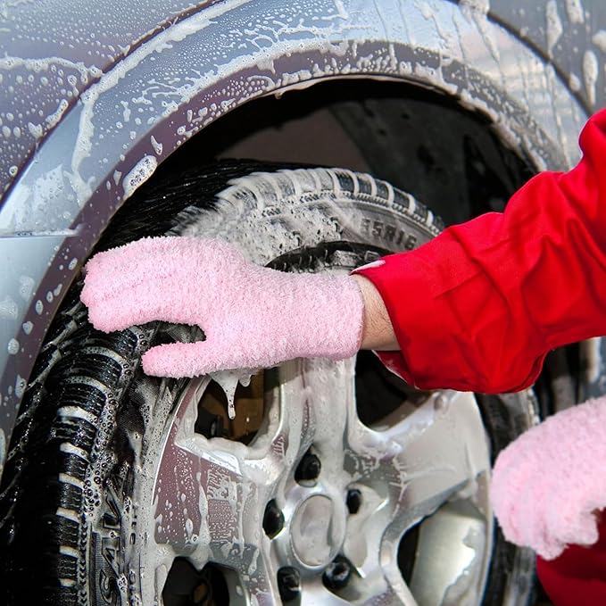 Bencailor 6 Pairs Microfiber Dusting Gloves, Dusting Cleaning Gloves Microfiber - Image 4