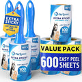 PetLovers Extra Sticky Lint Roller Mega Value Set 600 Sheets by PetLovers