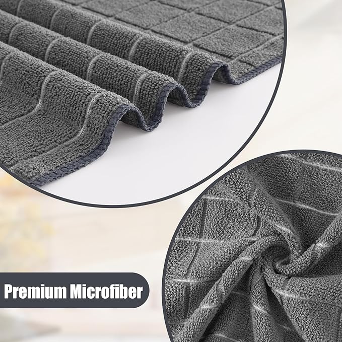 Homaxy Microfiber Kitchen Towels and Dishcloths Set, 16 Pack Soft and Absorbent - Image 2