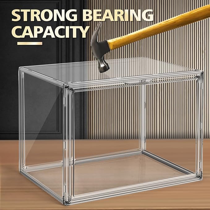 1Pack Clear Stackable Plastic Storage Bins - Image 3