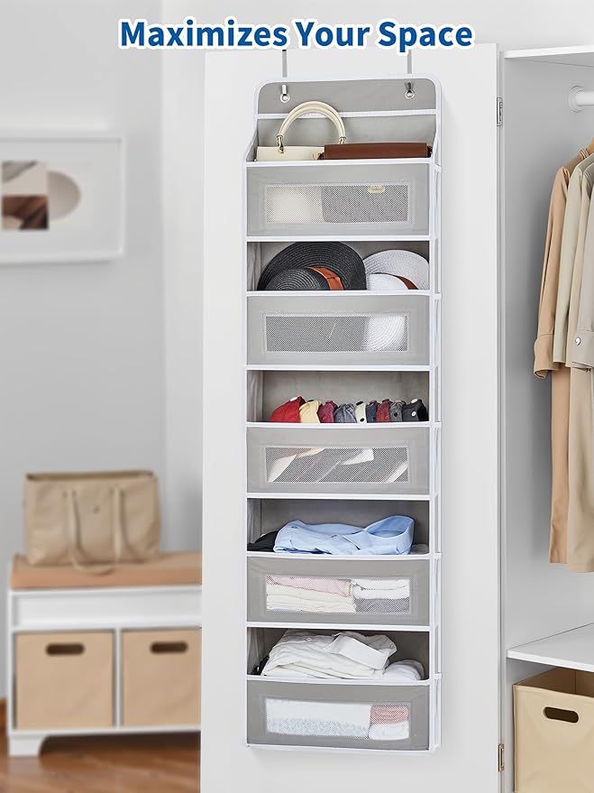 JARLINK Over The Door Organizer, 5 Shelf Door Hanging Organizer - Image 6