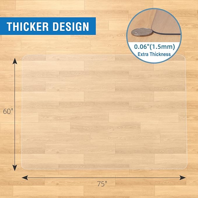 Clear Chair Mat, Easy Glide Desk Mat - Image 2