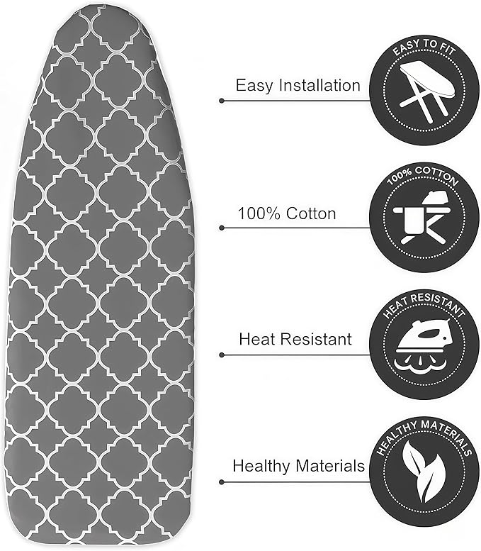 Ironing Board Cover with Two 5MM Thick Feltpads, Fits Standard Ironing Boards - Image 3